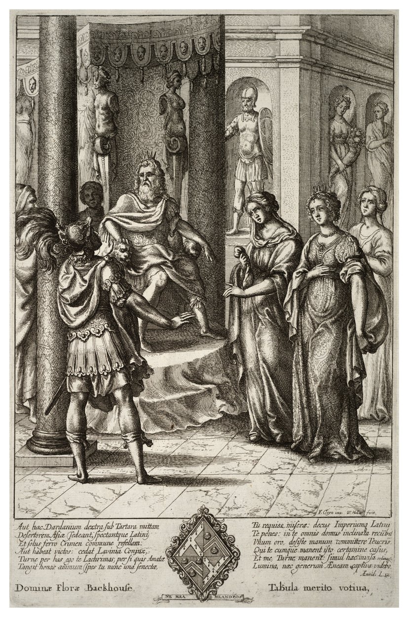 Turnus før Latinus. Stat 2 af Wenceslaus Hollar