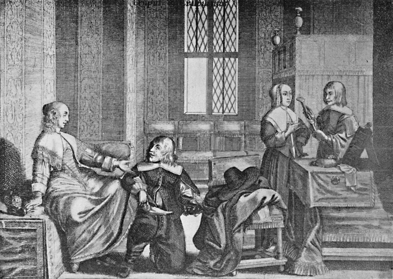 En dame køber sko, c1650, 1903 af Wenceslaus Hollar
