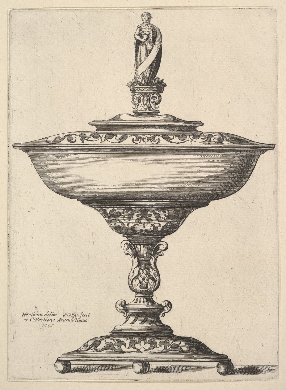 En bred kop med kuglefødder, 1646. af Wenceslaus Hollar