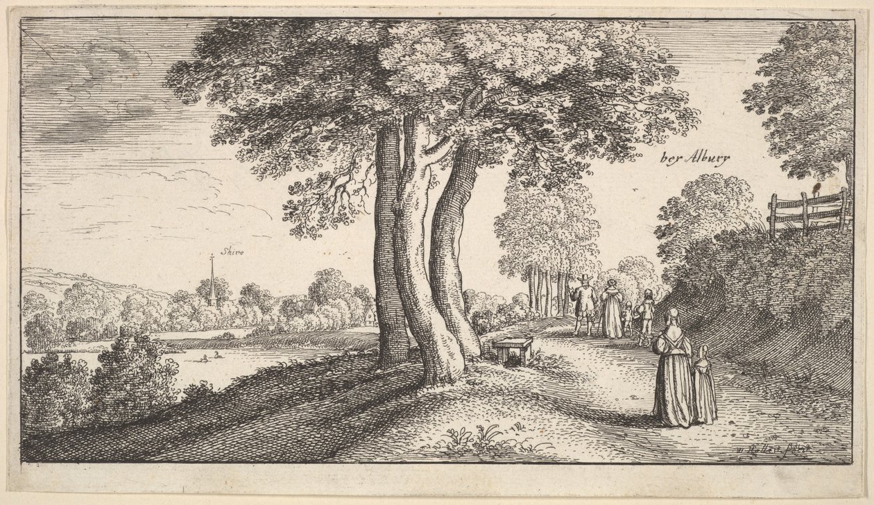 Albury, 1625-77. af Wenceslaus Hollar