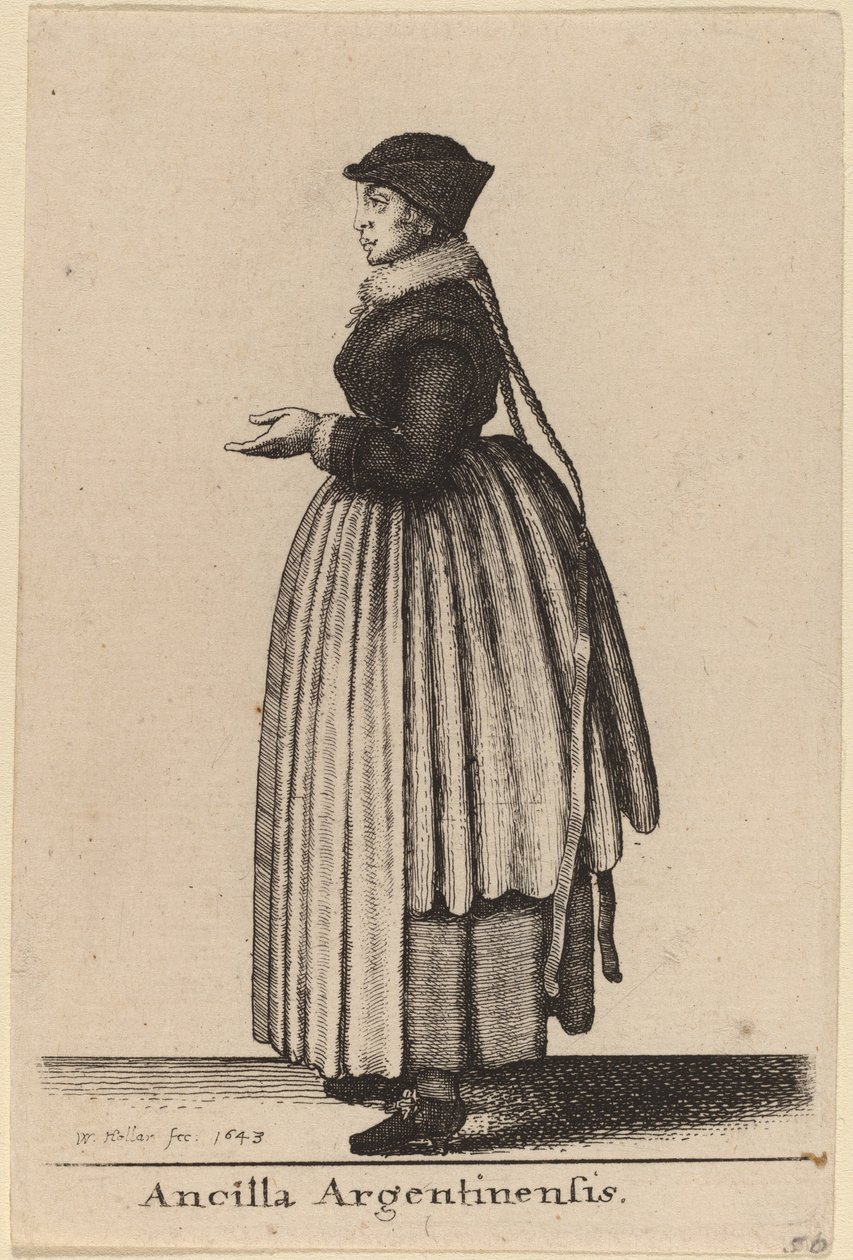 argentinsk tjenestepige af Wenceslaus Hollar