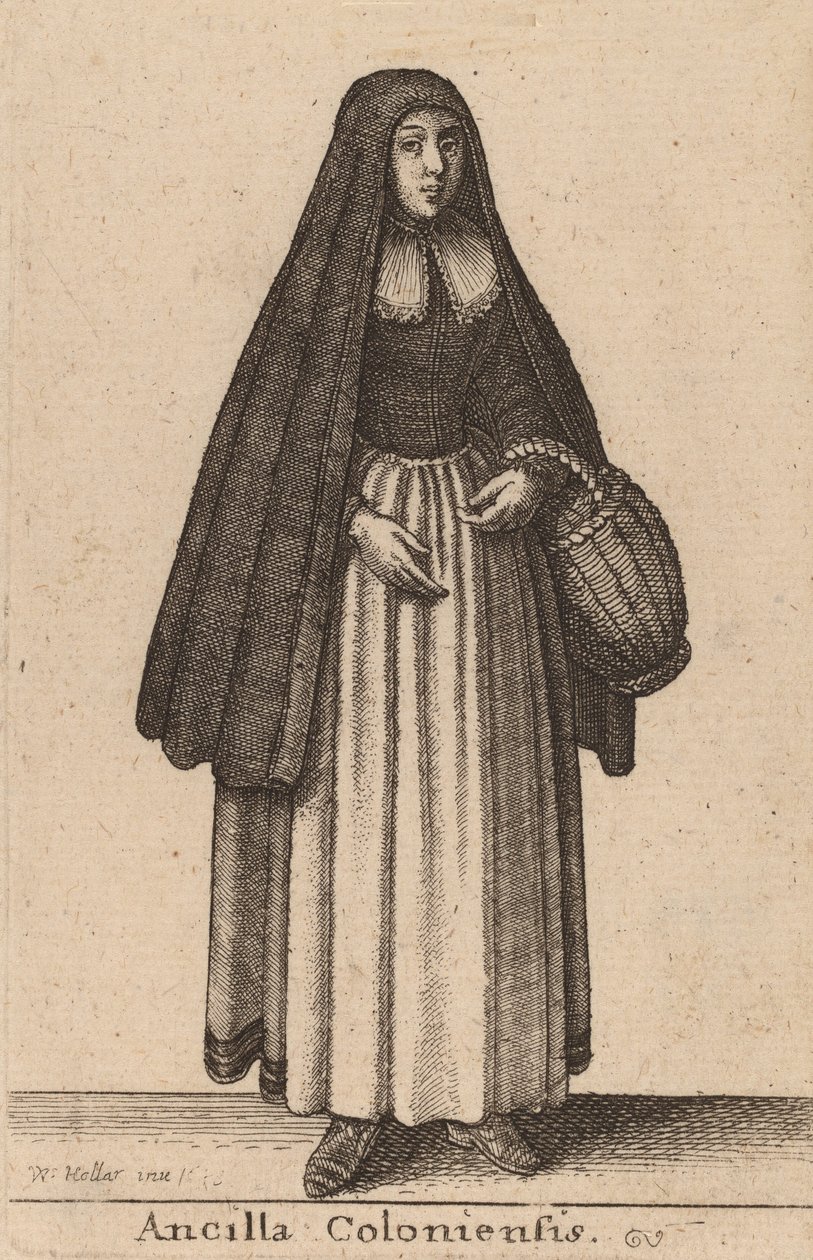 Tjenestepige af Köln, 1643. af Wenceslaus Hollar