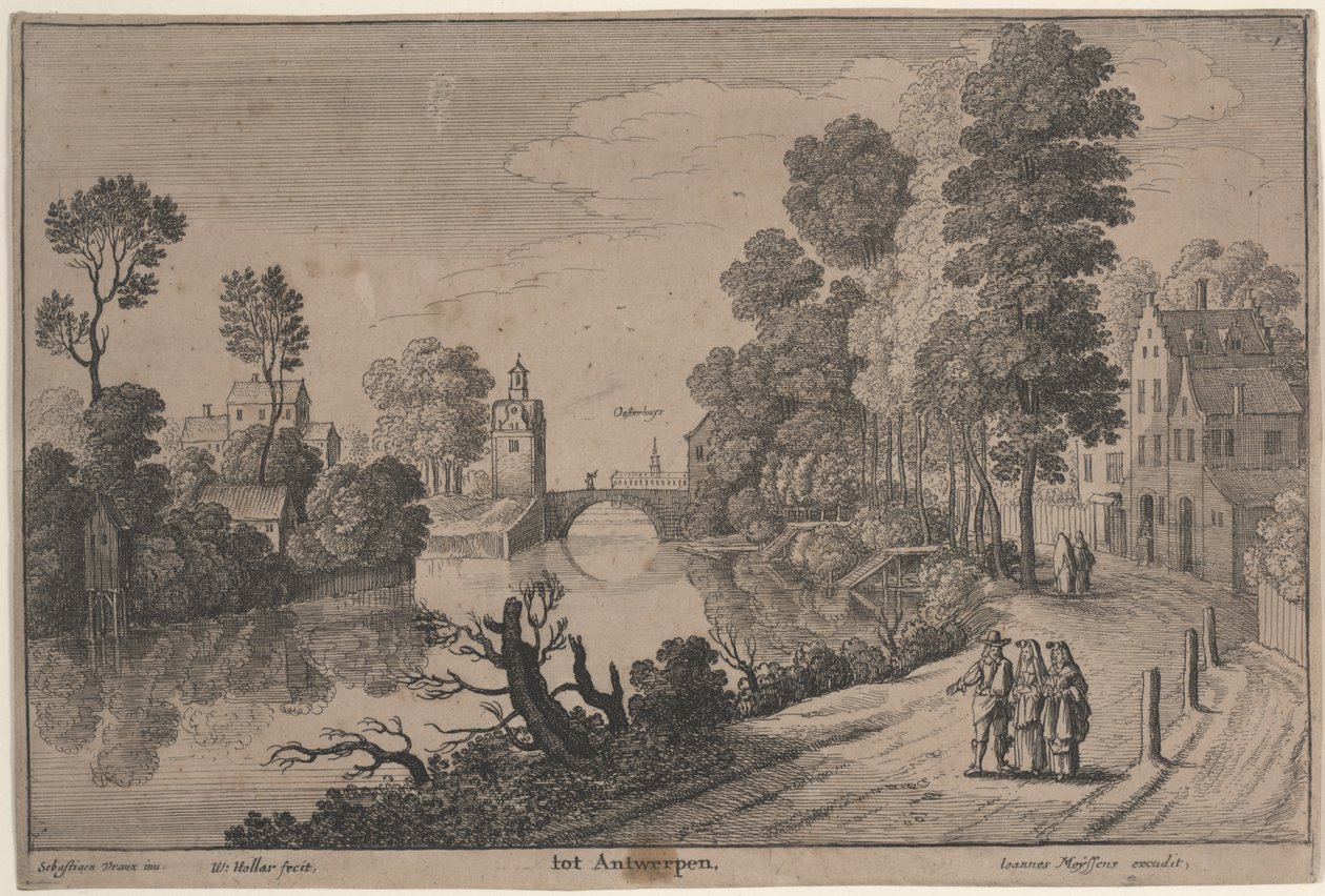 Antwerpen (ætsning) af Wenceslaus Hollar