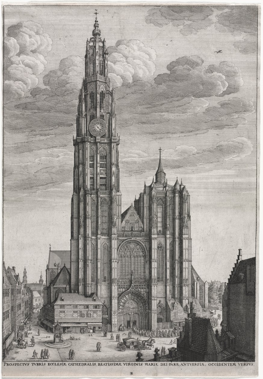 Antwerpen katedral af Wenceslaus Hollar