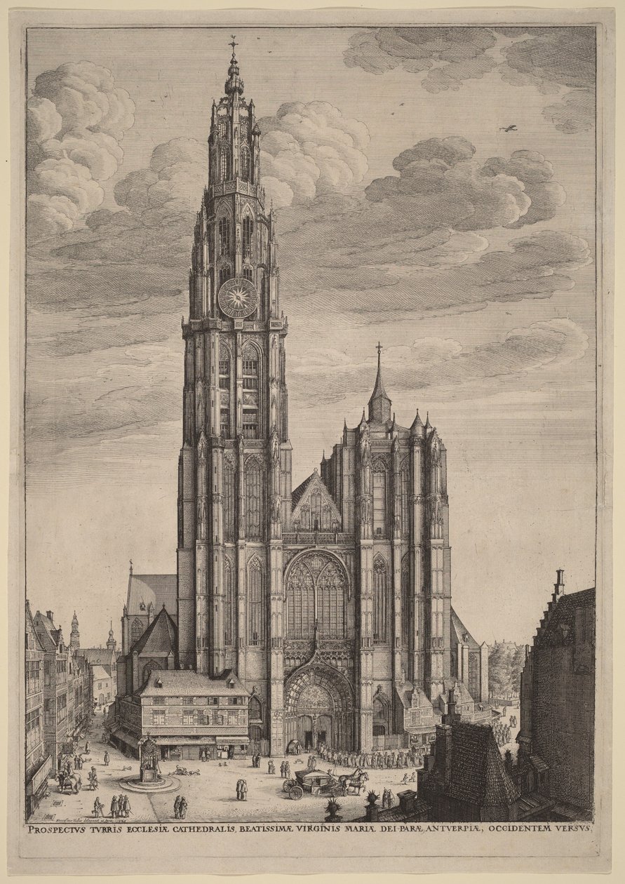 Antwerpens katedral af Wenceslaus Hollar