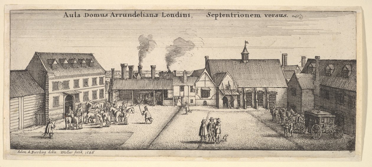 Arundel House fra nord, 1646. af Wenceslaus Hollar