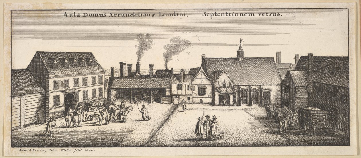 Arundel Hus fra Norden, kopi, 1600-tallet. af Wenceslaus Hollar