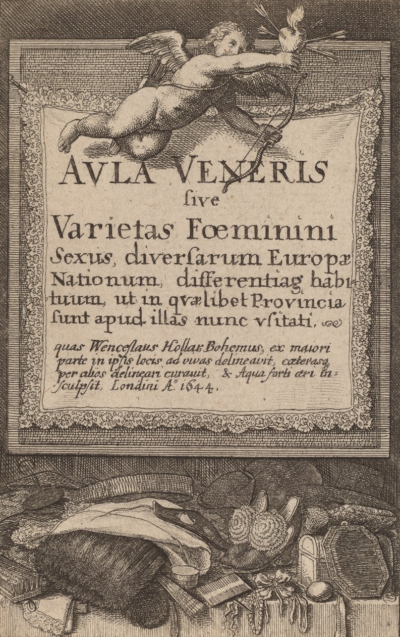 Fredagssalen: Titelblad, 1644. af Wenceslaus Hollar