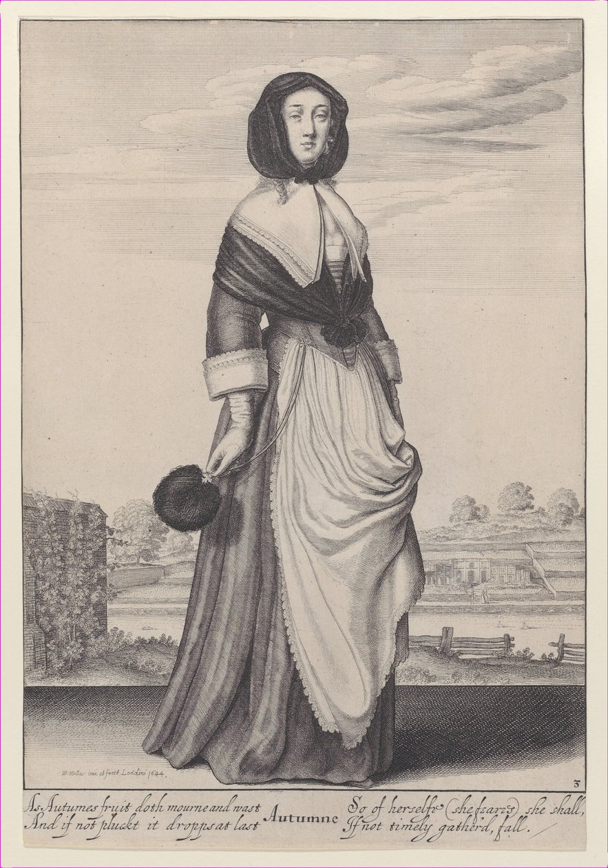 Efterår, fra Årstiderne, 1643-44., 1643-44. af Wenceslaus Hollar