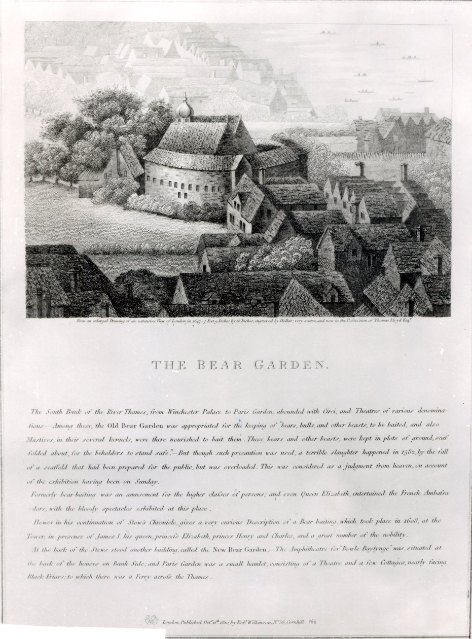 Bjørnehave, 1647 af Wenceslaus Hollar