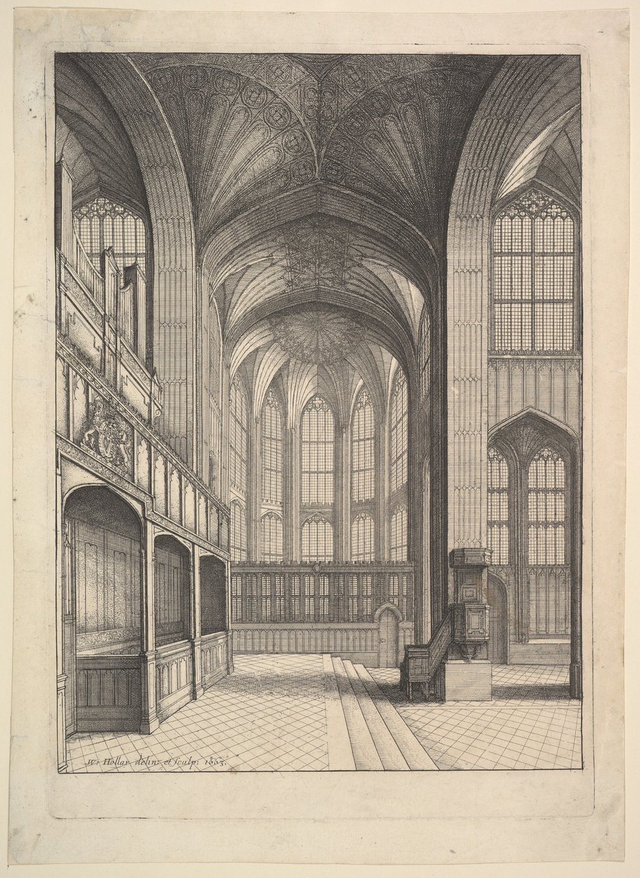 Brays Chapel i St. Georges Chapel, Windsor., 1663. af Wenceslaus Hollar