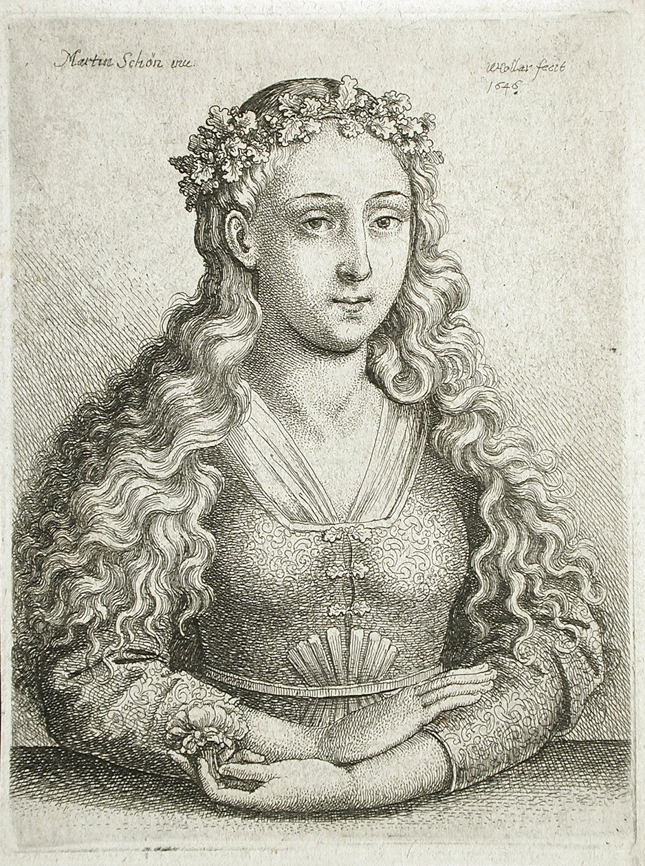 Buste af en kvinde af Wenceslaus Hollar