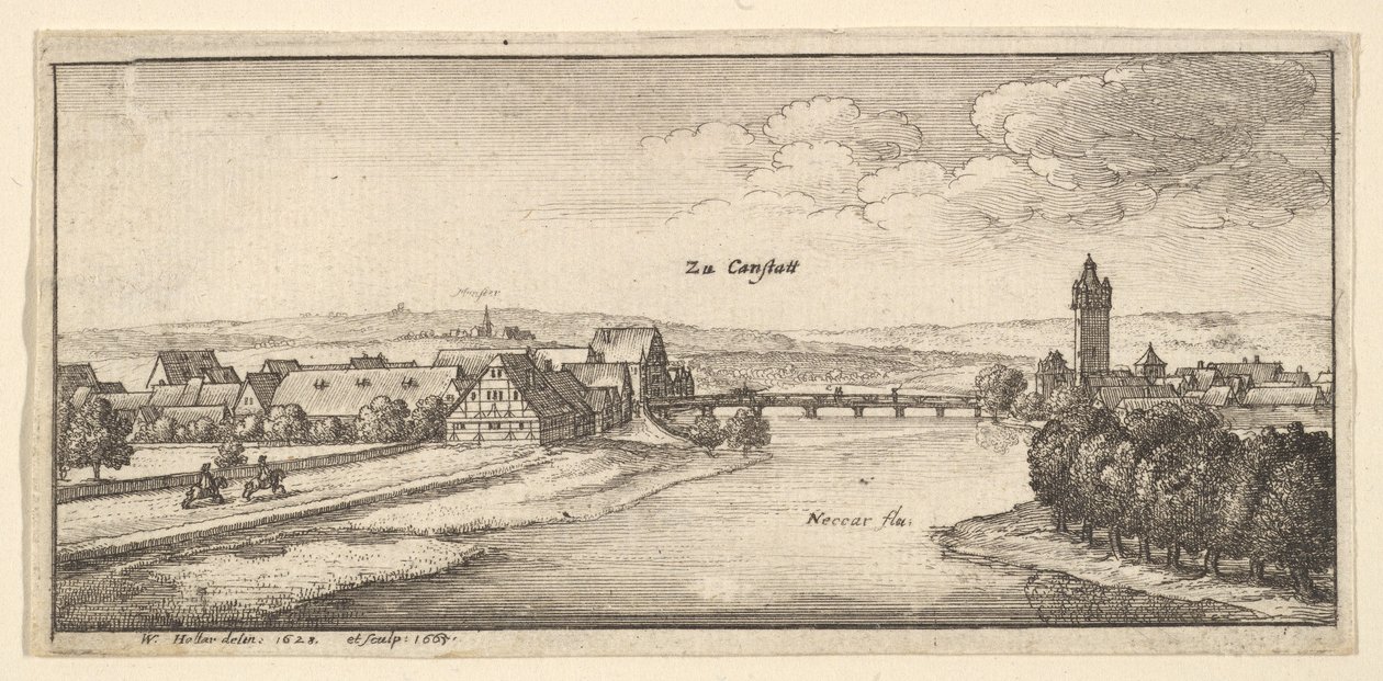 Cannstadt, 1665. af Wenceslaus Hollar