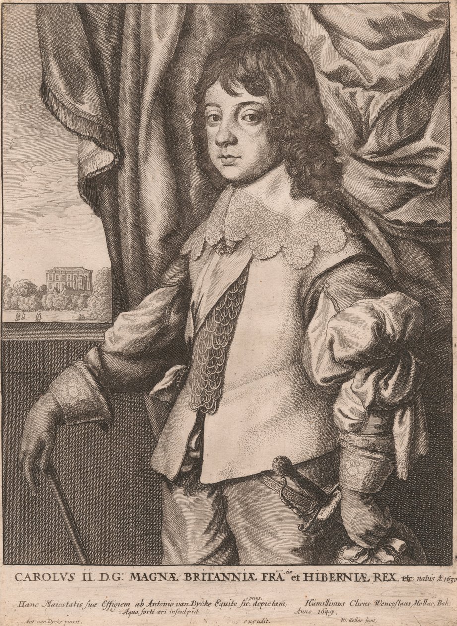 Karl II. D.G: Storbritannien Fra. og kongen af ​​Irland osv. af Wenceslaus Hollar