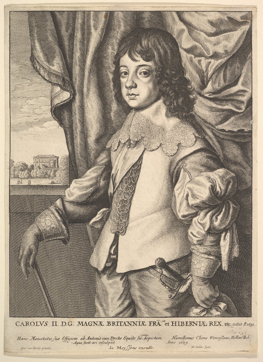Charles II, 1649. af Wenceslaus Hollar