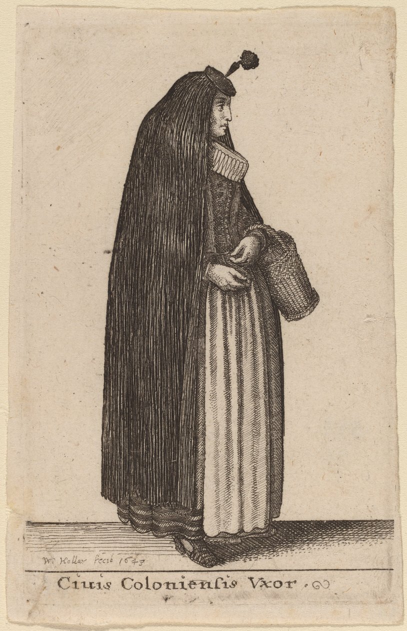 Koloniernes hustru af Wenceslaus Hollar