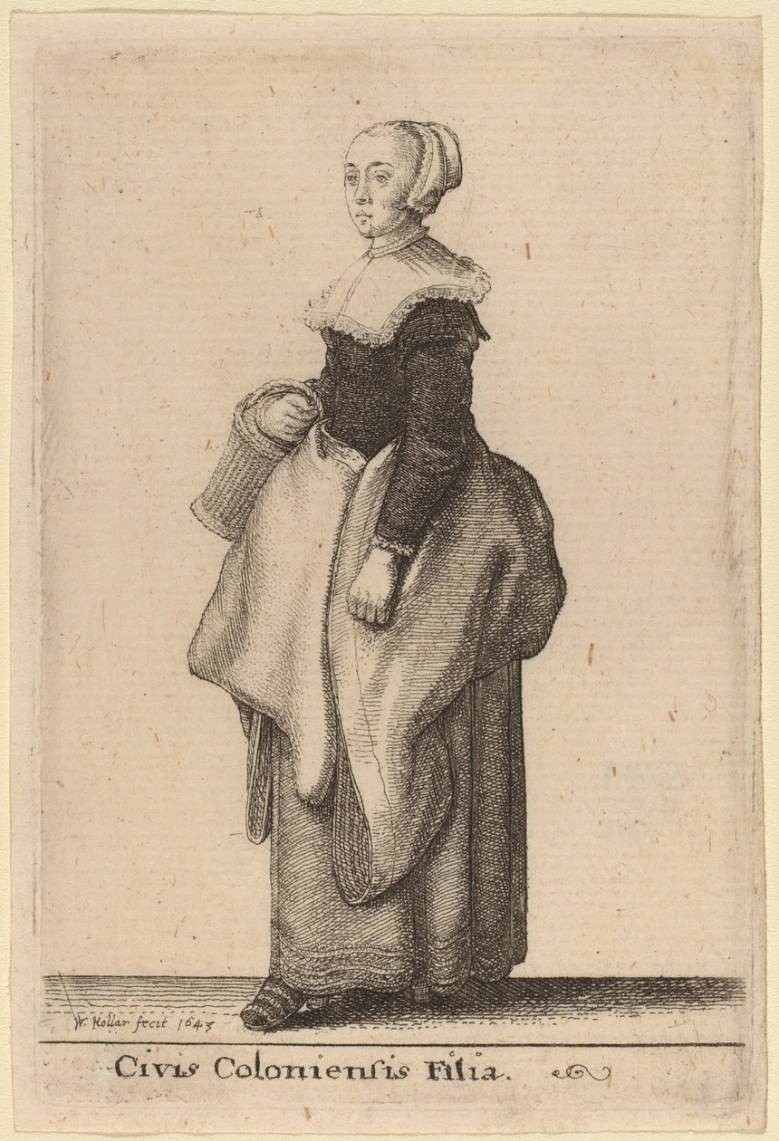 Datter af en borger i Köln af Wenceslaus Hollar