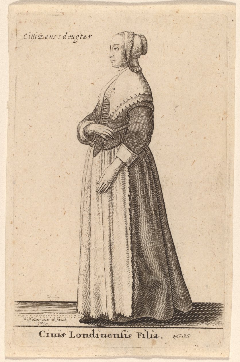 Datter af en borger i London af Wenceslaus Hollar