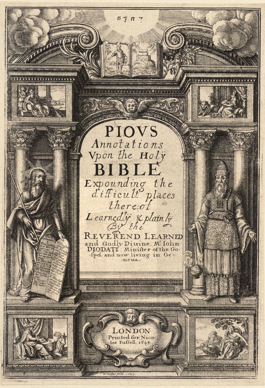 Diodati. fromme anmærkninger. Tilstand 1 af Wenceslaus Hollar