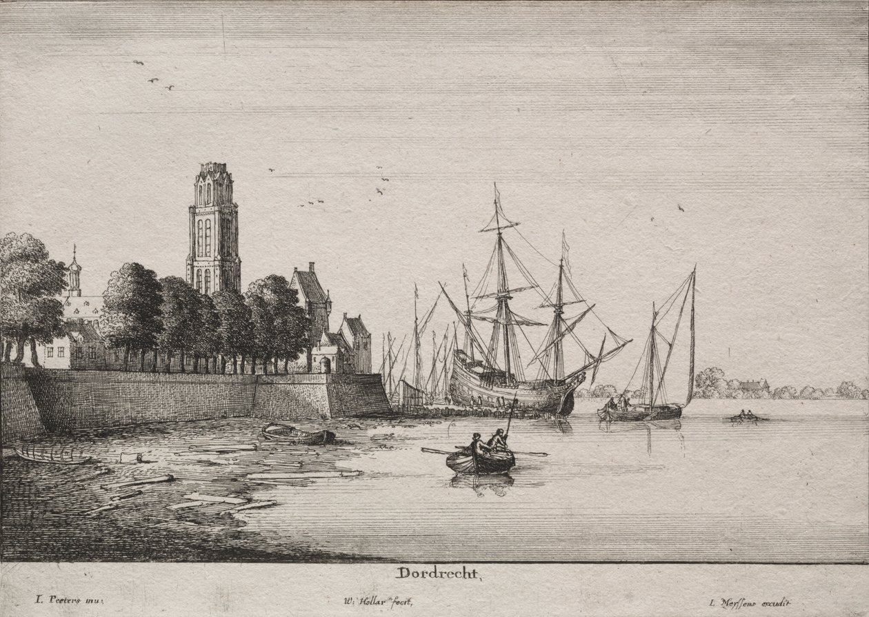 Dordrecht af Wenceslaus Hollar