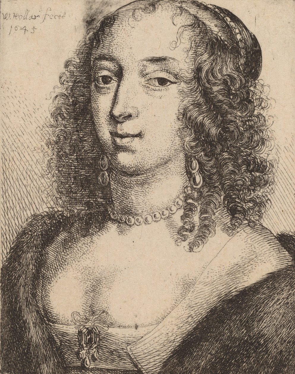 Hertuginde af Lennox, 1645. af Wenceslaus Hollar