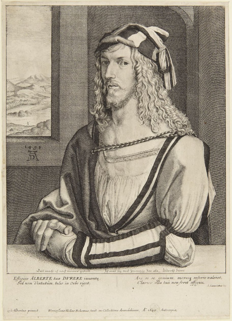 Dürer som ung mand af Wenceslaus Hollar
