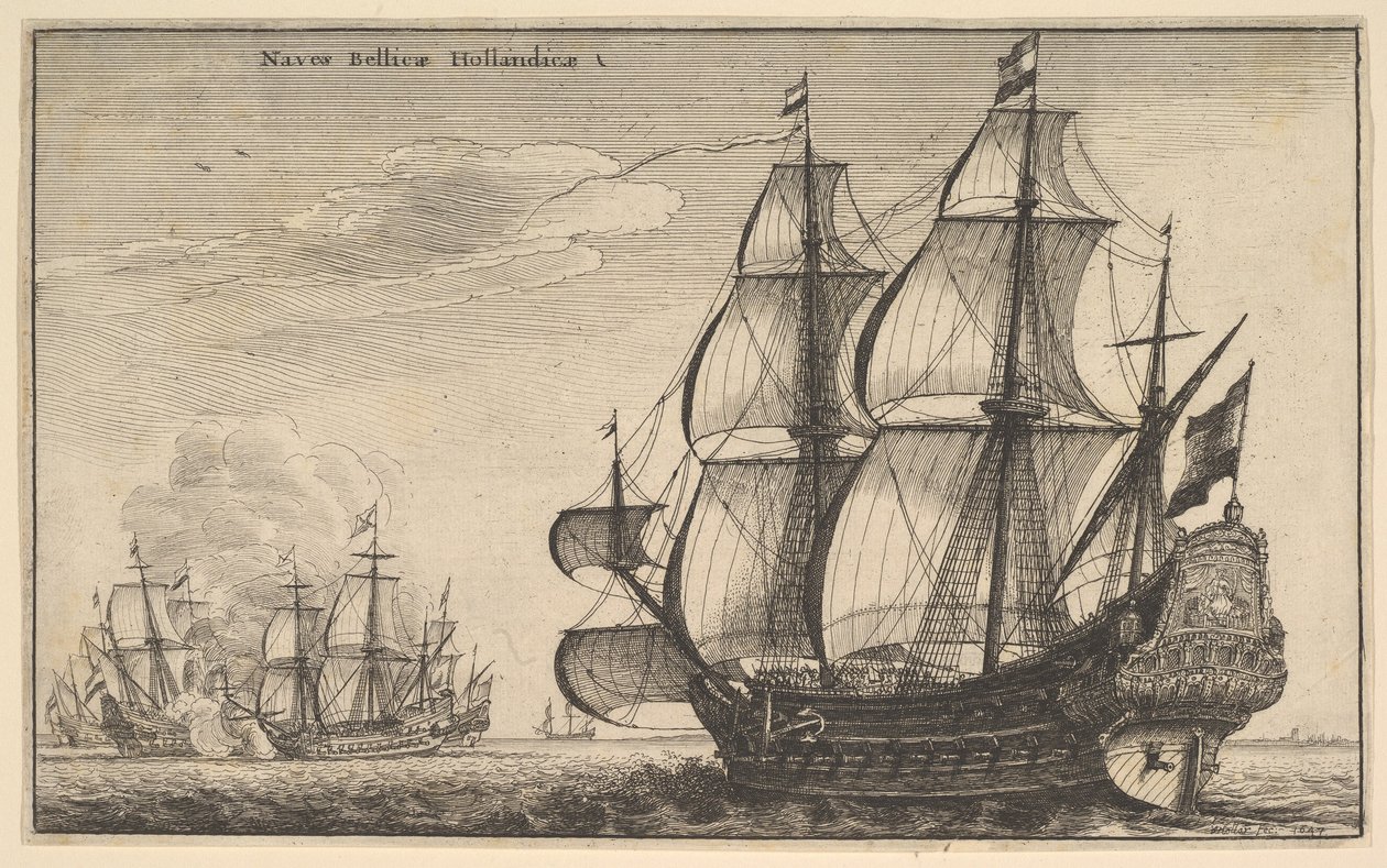 Hollandske krigsskibe Hollandske krigsskibe af Wenceslaus Hollar