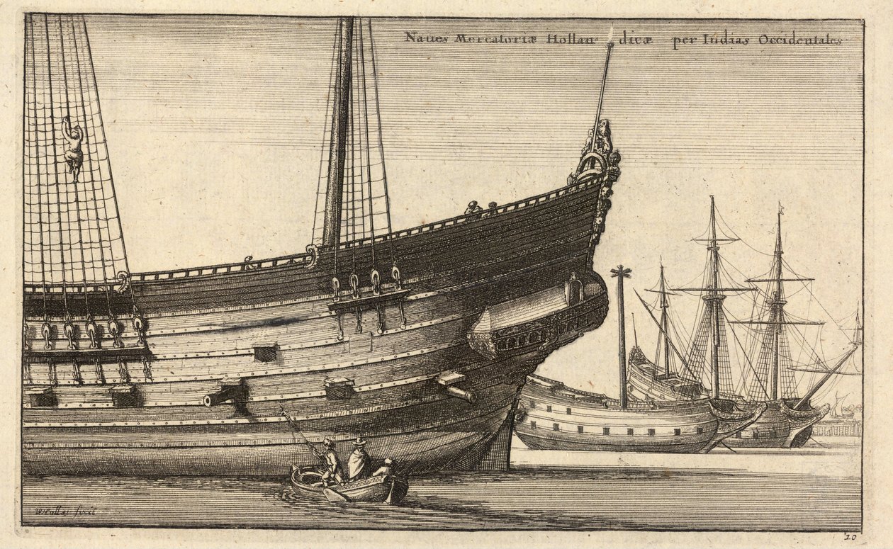 hollandsk vestindisk mand. Tilstand 2 af Wenceslaus Hollar