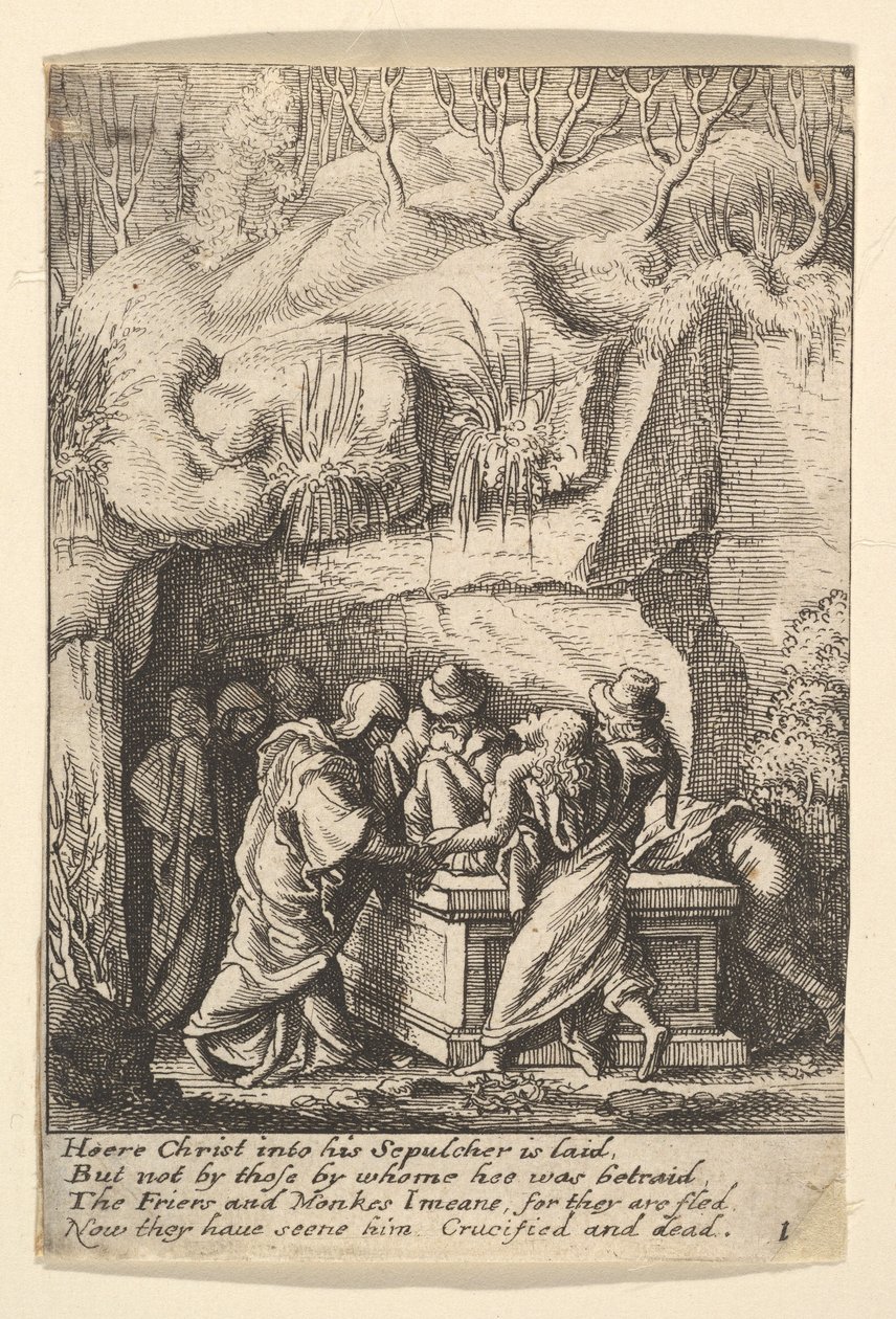 Begravelse, 1625-77. af Wenceslaus Hollar