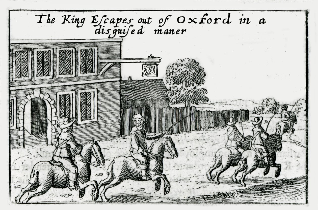 Flugt af Charles I fra Oxford i forklædning af Wenceslaus Hollar