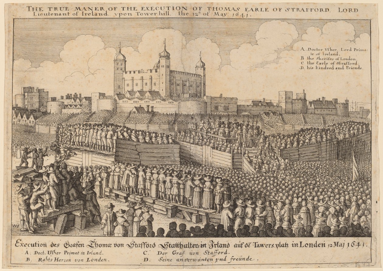 Henrettelse af Thomas Wentworth af Wenceslaus Hollar