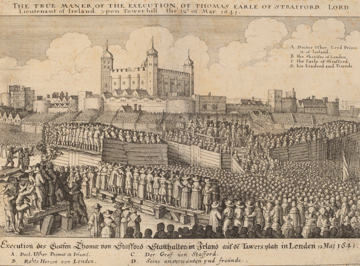 Henrettelse af Thomas Wentworth, 1641. af Wenceslaus Hollar