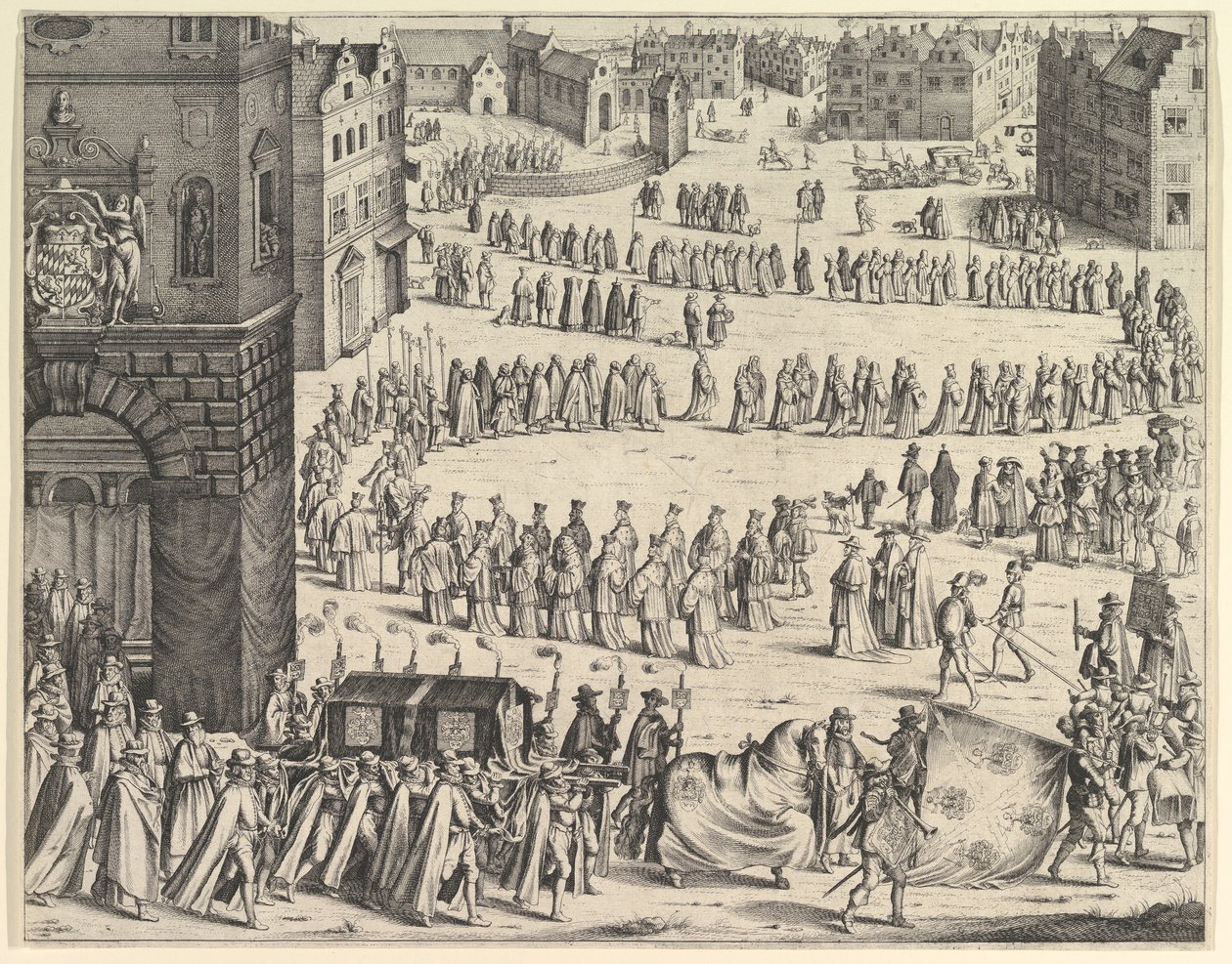 General Johann Baptista von Taxis begravelse, 1645. af Wenceslaus Hollar