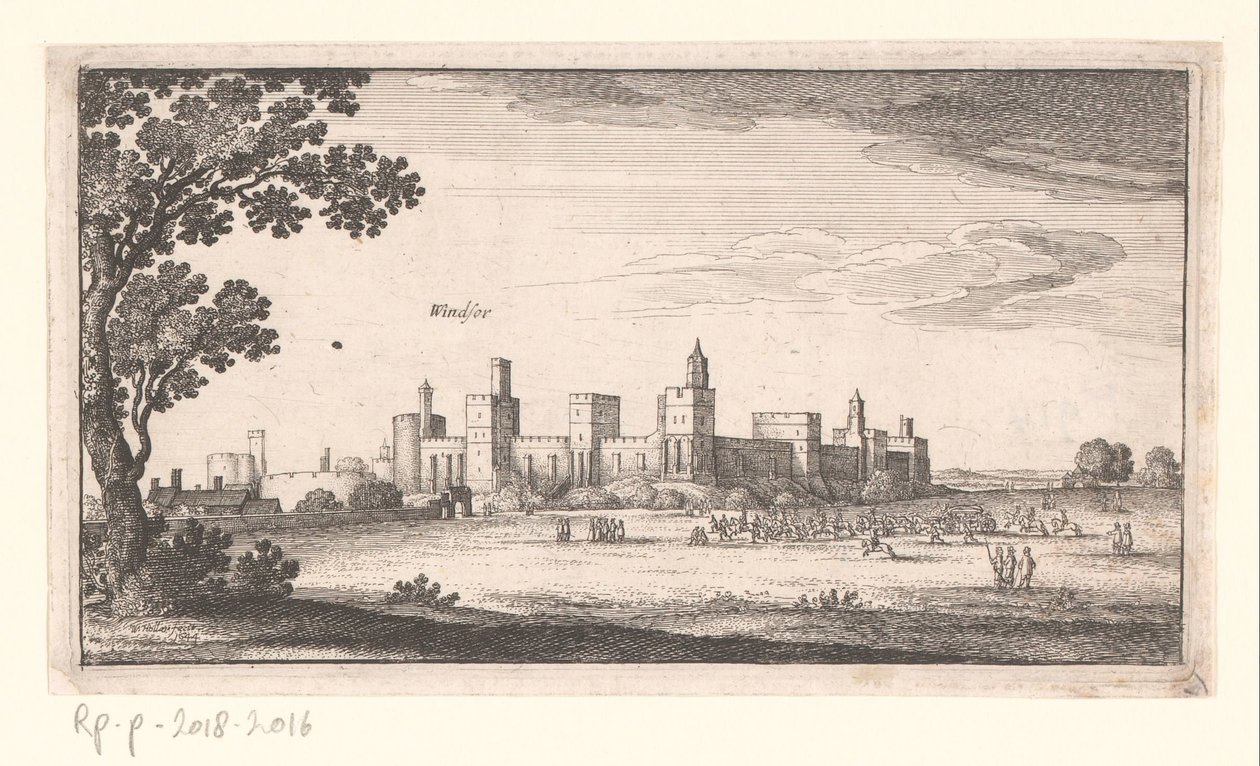 Udsigt over Windsor Castle Landskaber og bybilleder (serietitel) Amoenissimi Aliquot Locorum i Diversis Province Iacetium Prospectus (serietitel) af Wenceslaus Hollar