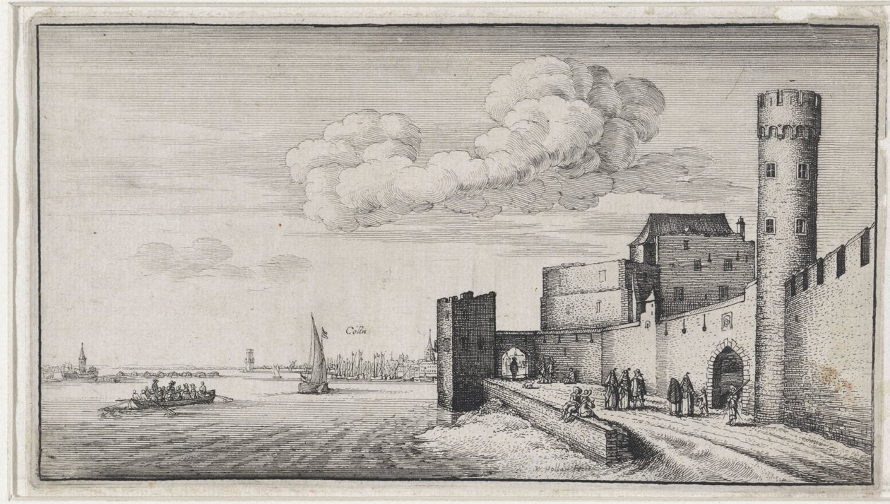 Udsigt over Kölns bymure af Wenceslaus Hollar