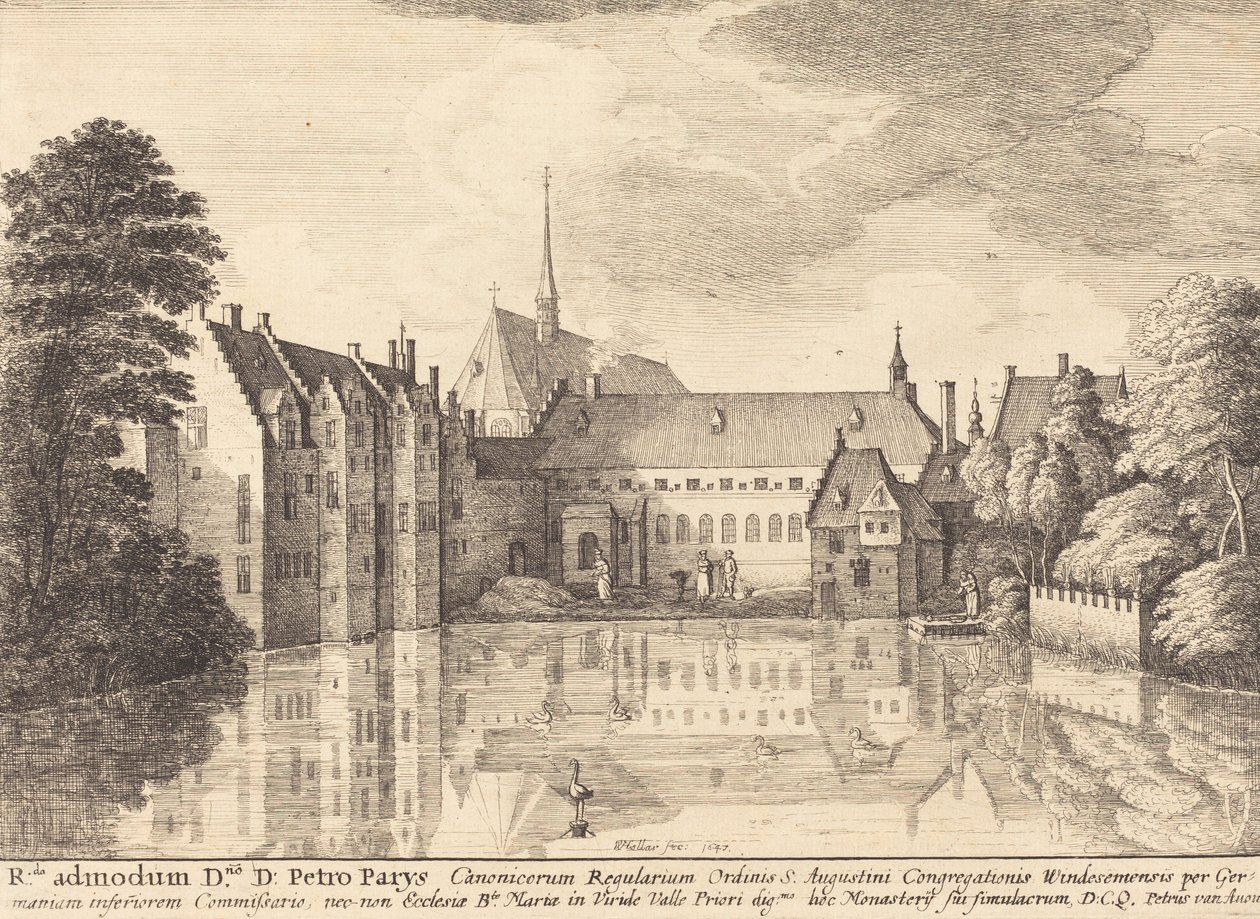 Groenendael Abbey, 1647. af Wenceslaus Hollar