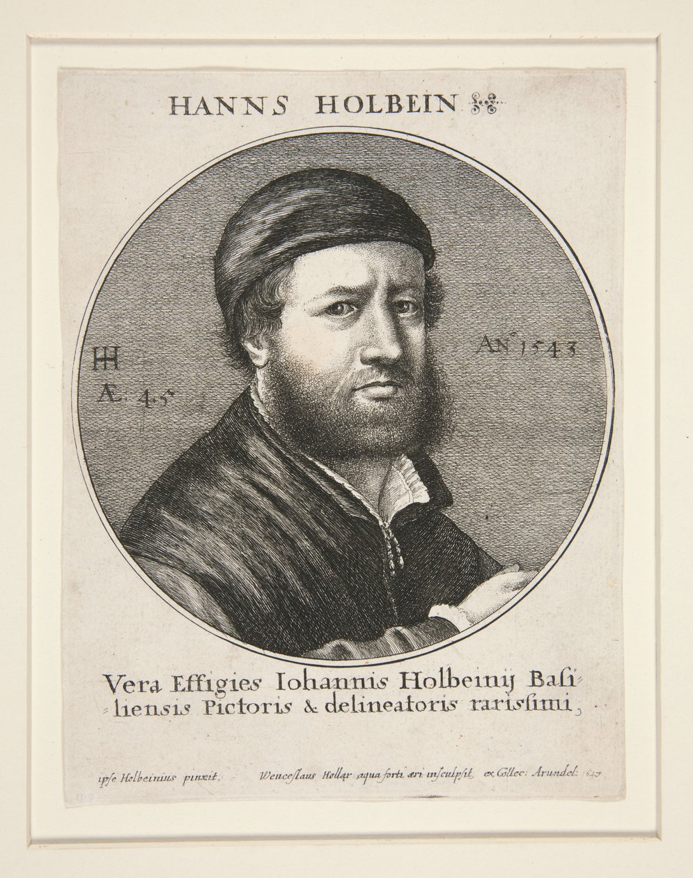 Hans Holbein den Yngre (1497/8–1543) af Wenceslaus Hollar