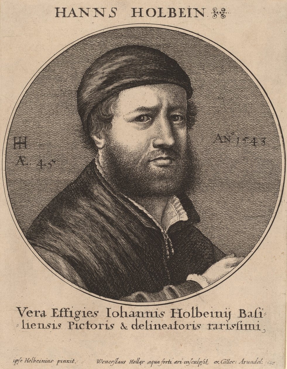 Hans Holbein den Yngre, 1647. af Wenceslaus Hollar