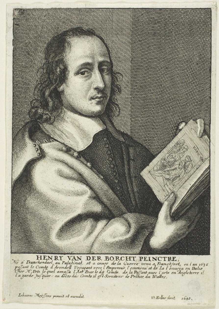 Hendrik van der Borcht den Yngre af Wenceslaus Hollar