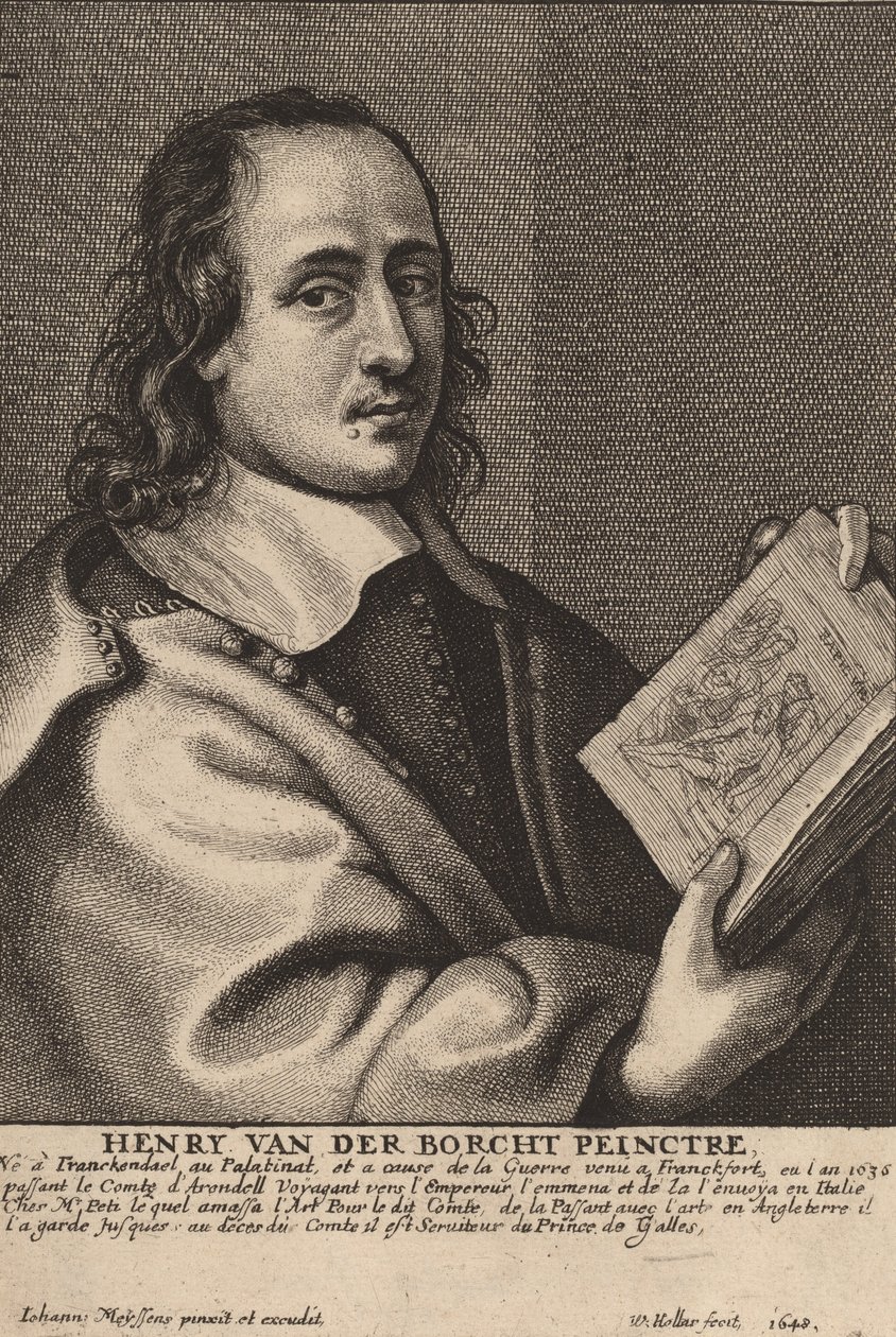 Henry van der Borcht, maler, 1648. af Wenceslaus Hollar