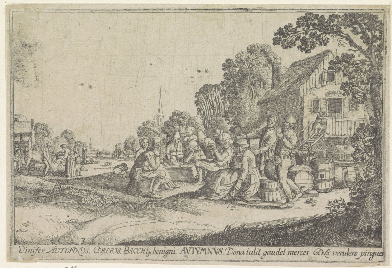 Efterår Efterår (titel på objekt) De fire årstider (serietitel) af Wenceslaus Hollar
