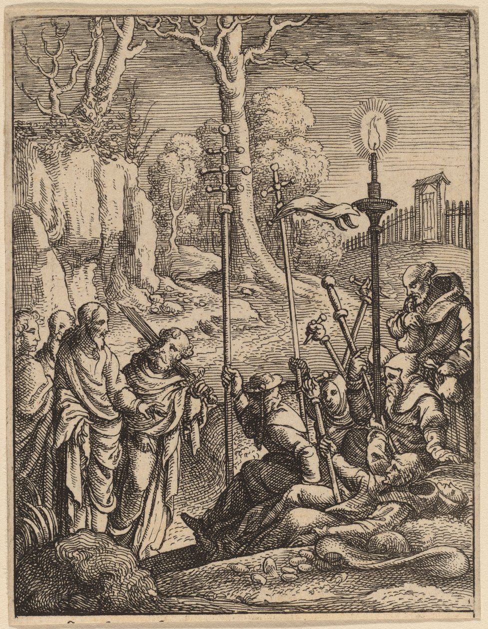 Jesus konfronterer sine modstandere af Wenceslaus Hollar