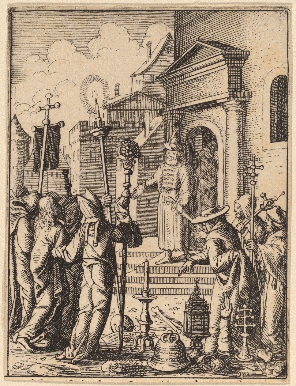 Jesus foran Pilatus af Wenceslaus Hollar
