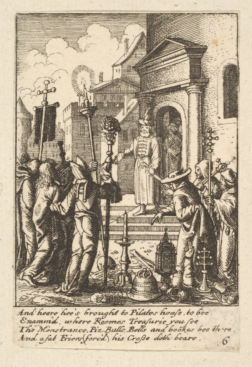 Jesus før Pilatus, 1625-77. af Wenceslaus Hollar