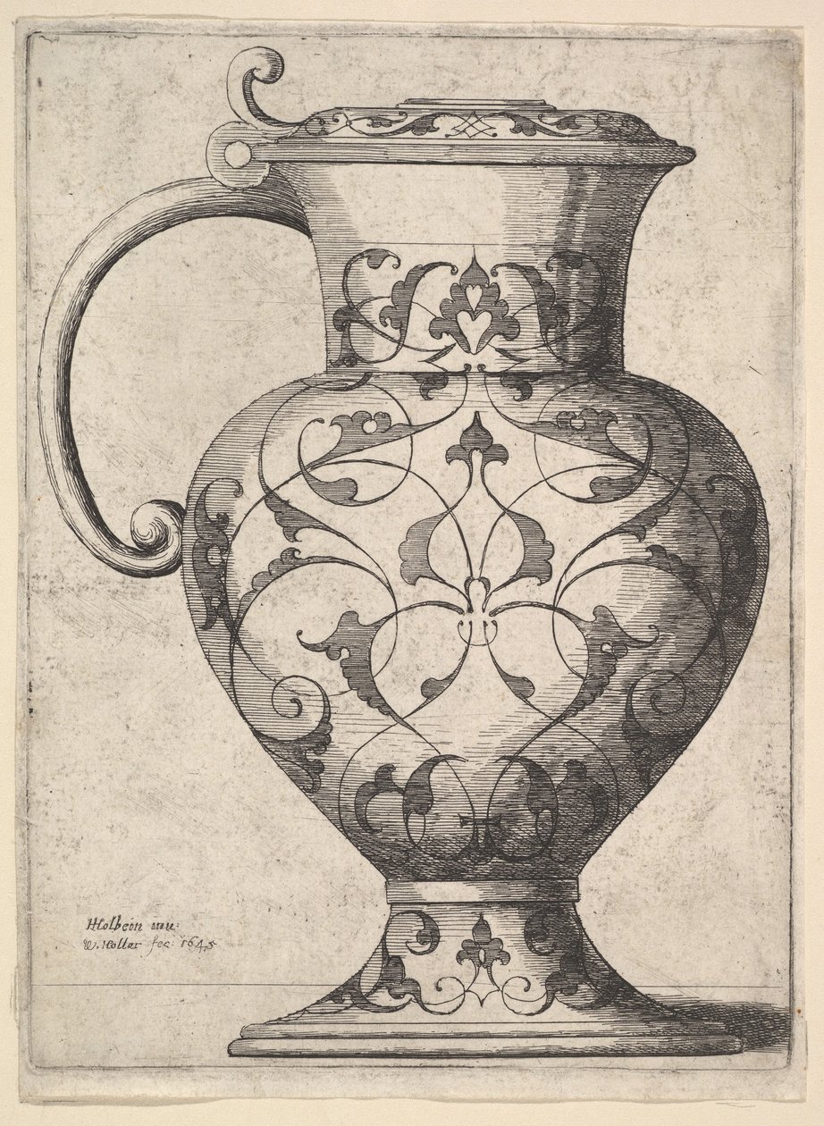 Kande dekoreret med arabesker, 1645. af Wenceslaus Hollar