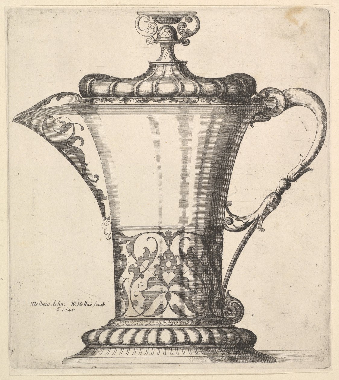 Kande med bred tud, 1645. af Wenceslaus Hollar