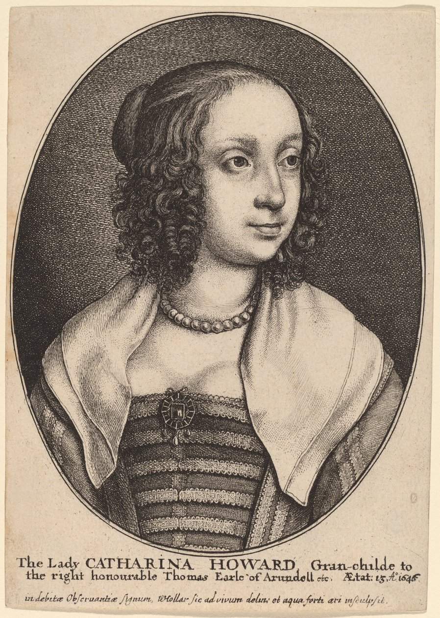 Lady Catherine Howard af Wenceslaus Hollar