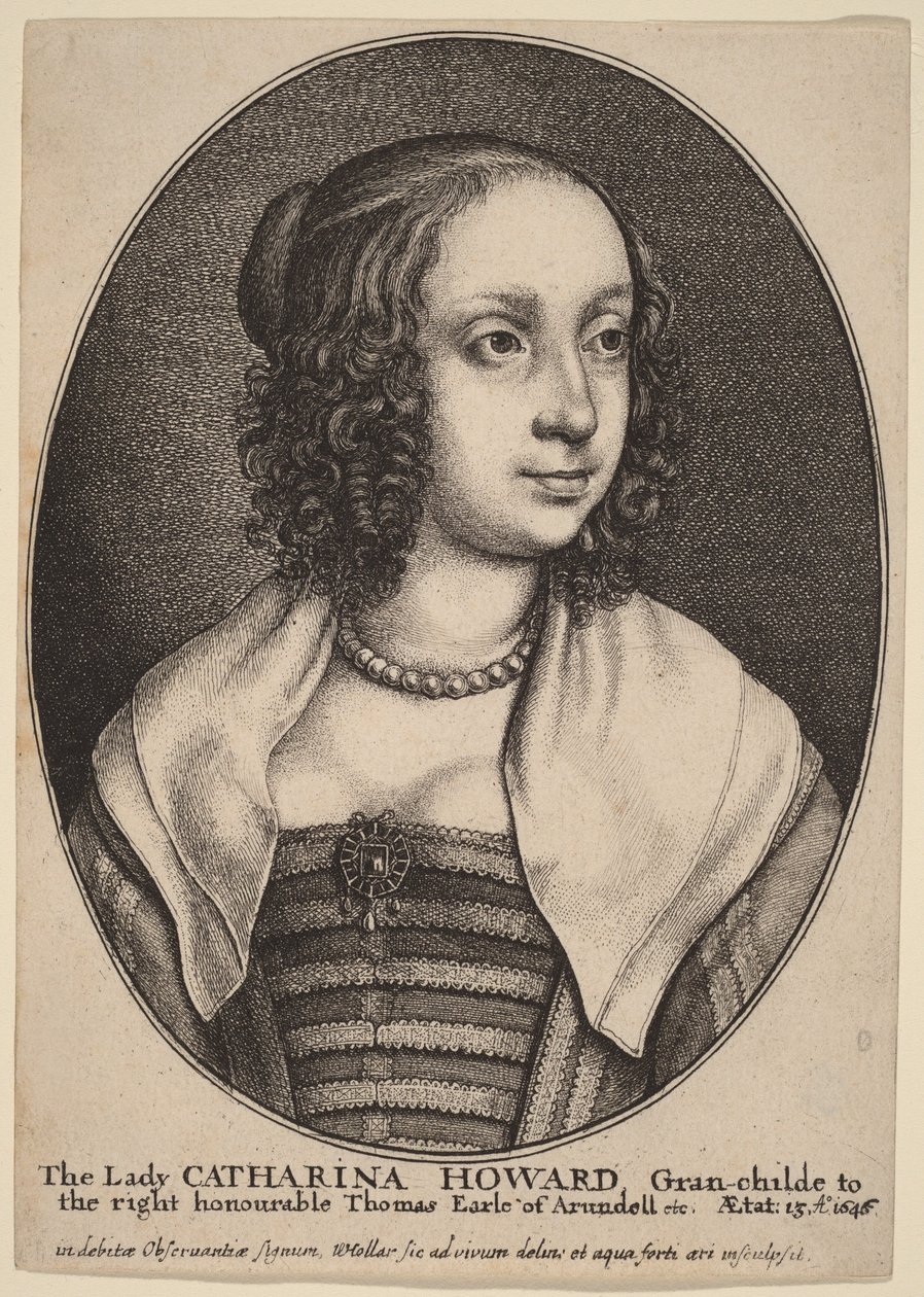 Lady Catherine Howard af Wenceslaus Hollar