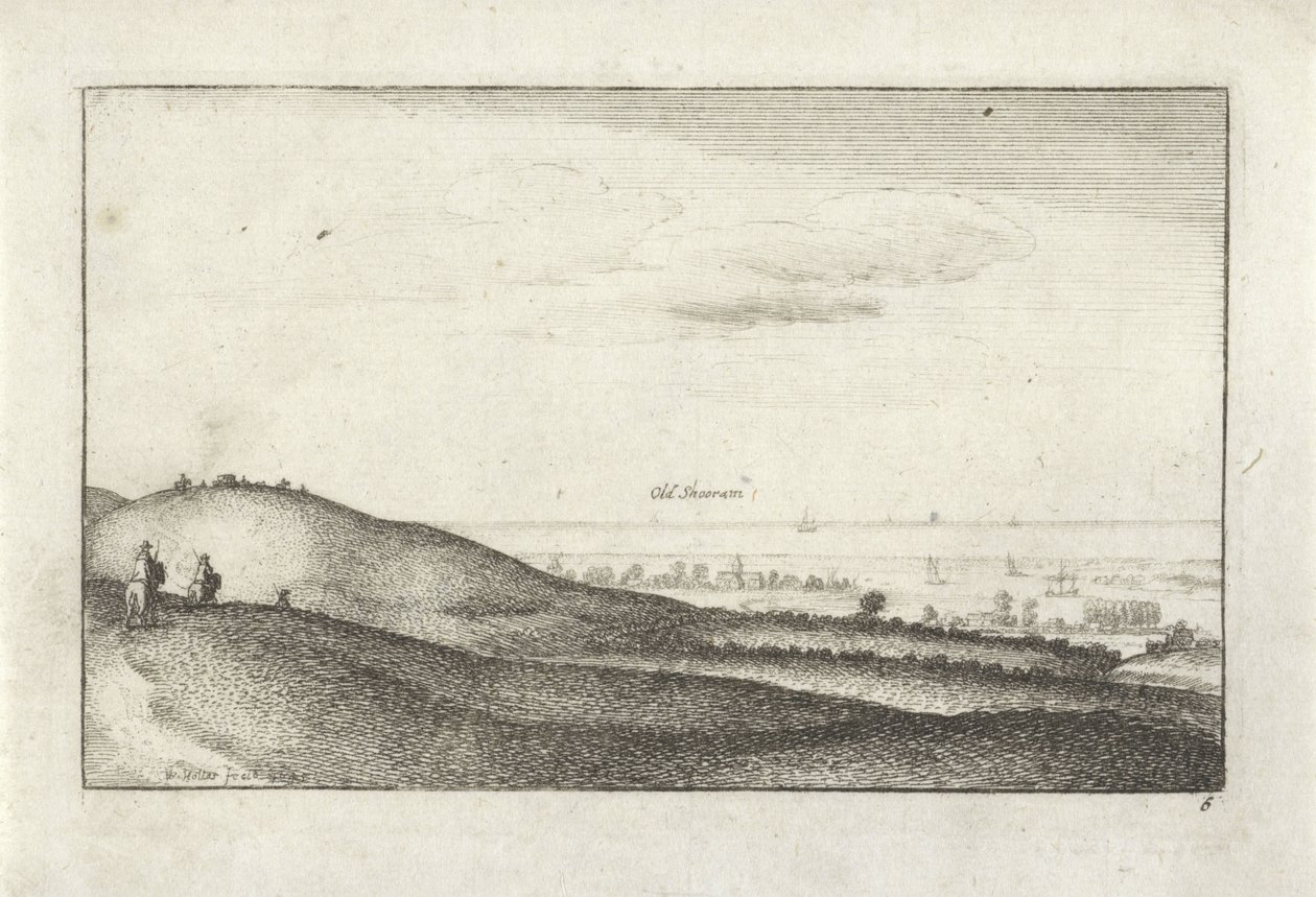 Landskab med udsigt over Shoreham af Wenceslaus Hollar