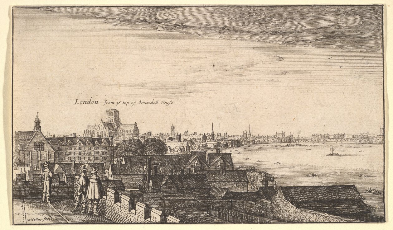 London fra Arundel House, 1643. af Wenceslaus Hollar